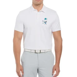 Pinball Graphic Print Golf Polo