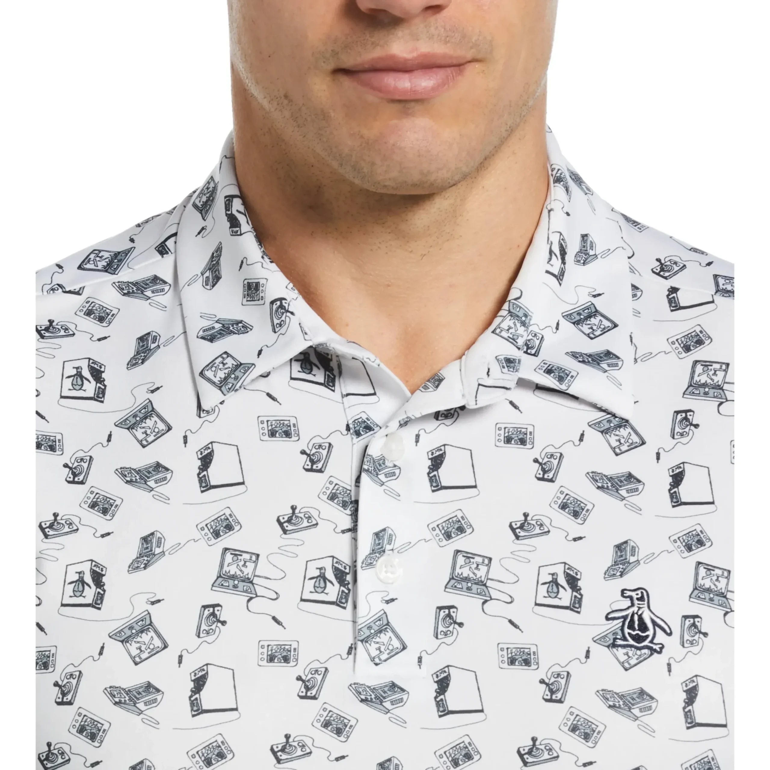 Retro Arcade Print Polo
