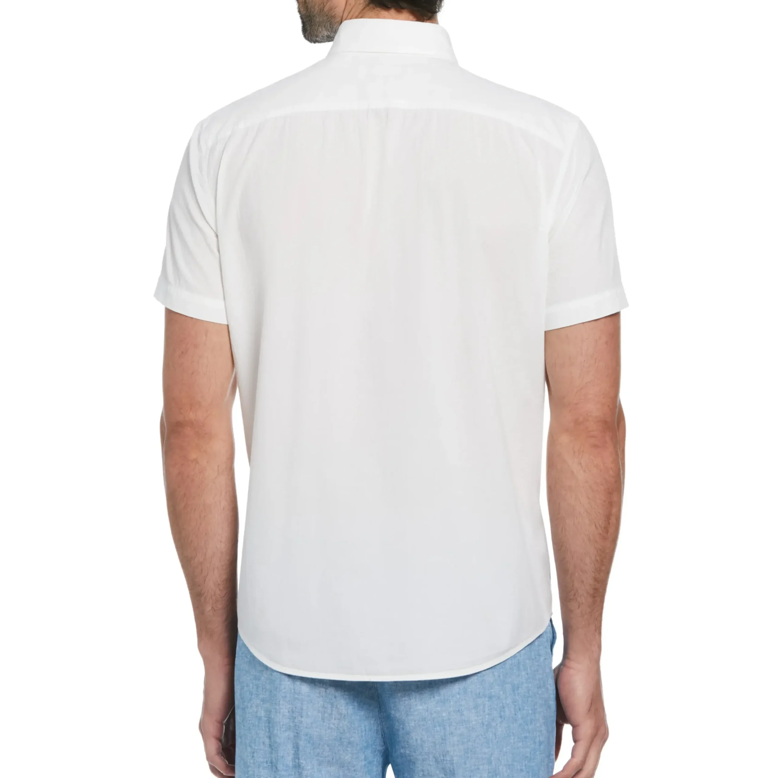 Seersucker Crinkle Yarn Solid Shirt