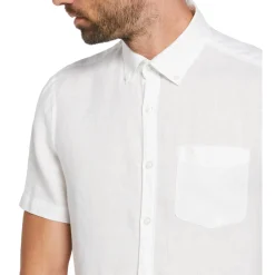 Short Sleeve Washed Linen Shirt