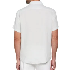 Short Sleeve Washed Linen Shirt