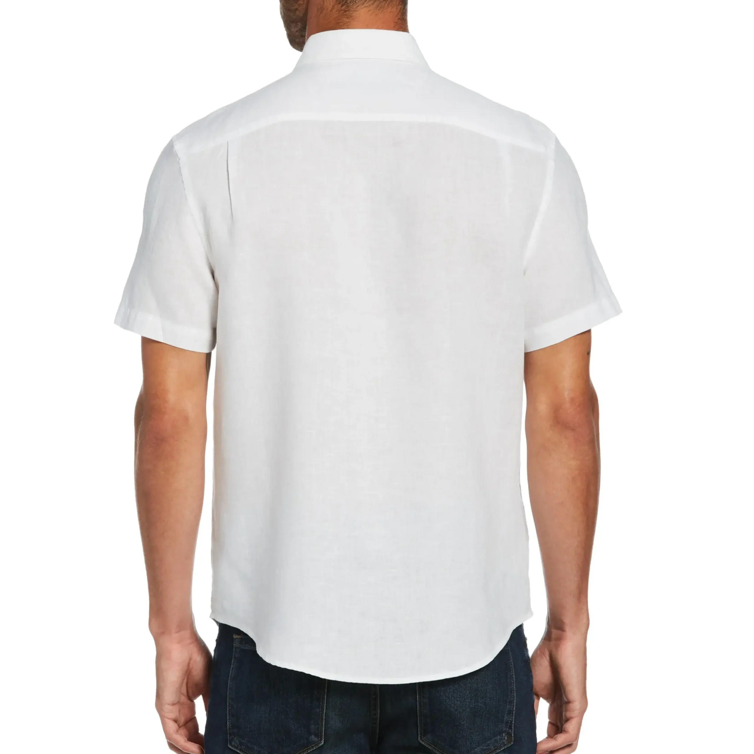 Short Sleeve Washed Linen Shirt