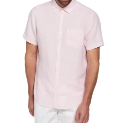 Short Sleeve Washed Linen Shirt