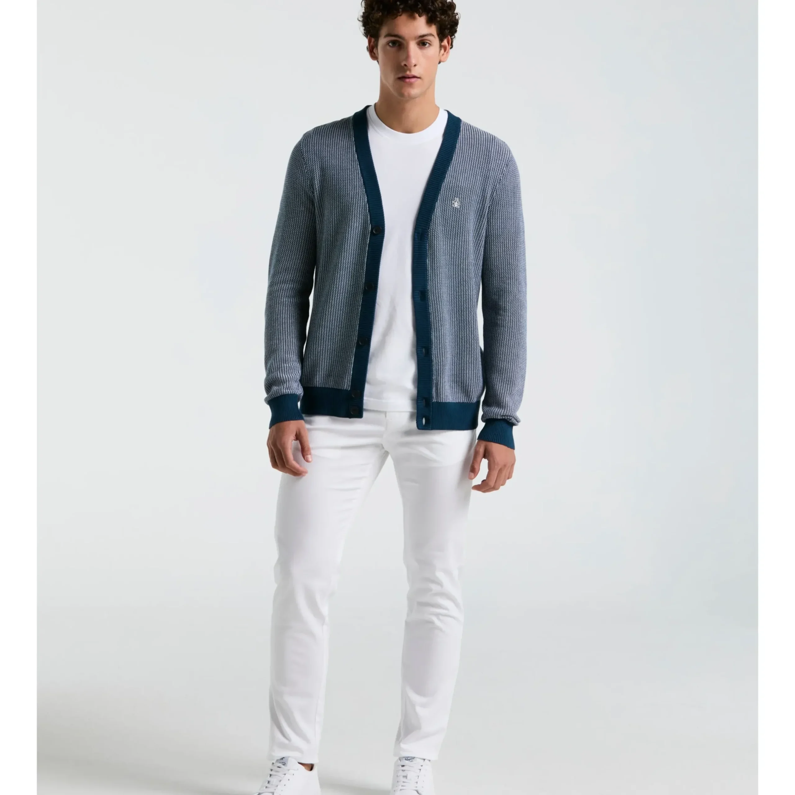 Tuck Stitch Cardigan Sweater