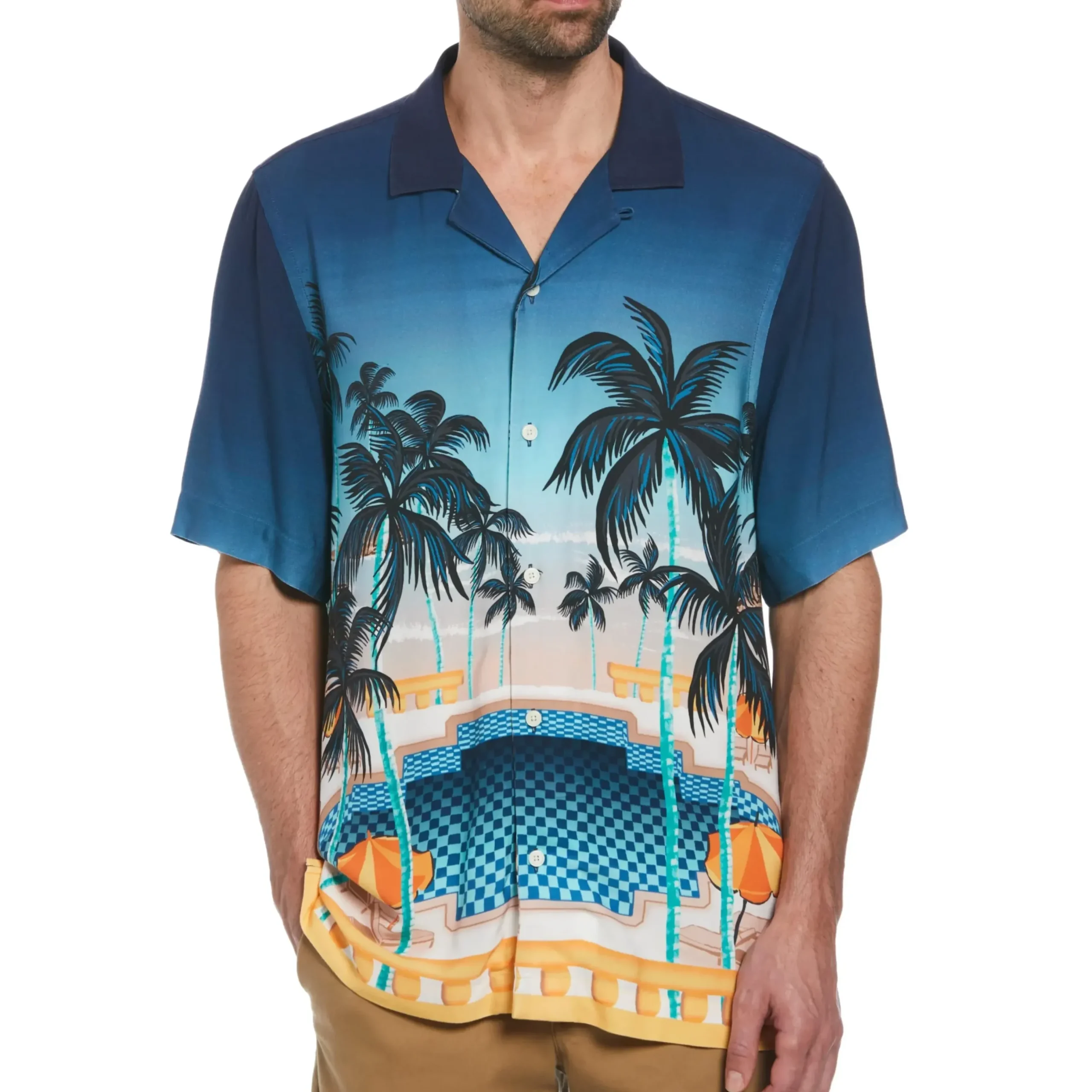 Viscose Pool Scene Shirt