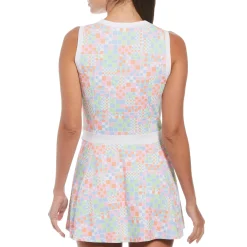 Women's Checkerboard Print Flounce Tennis Dress