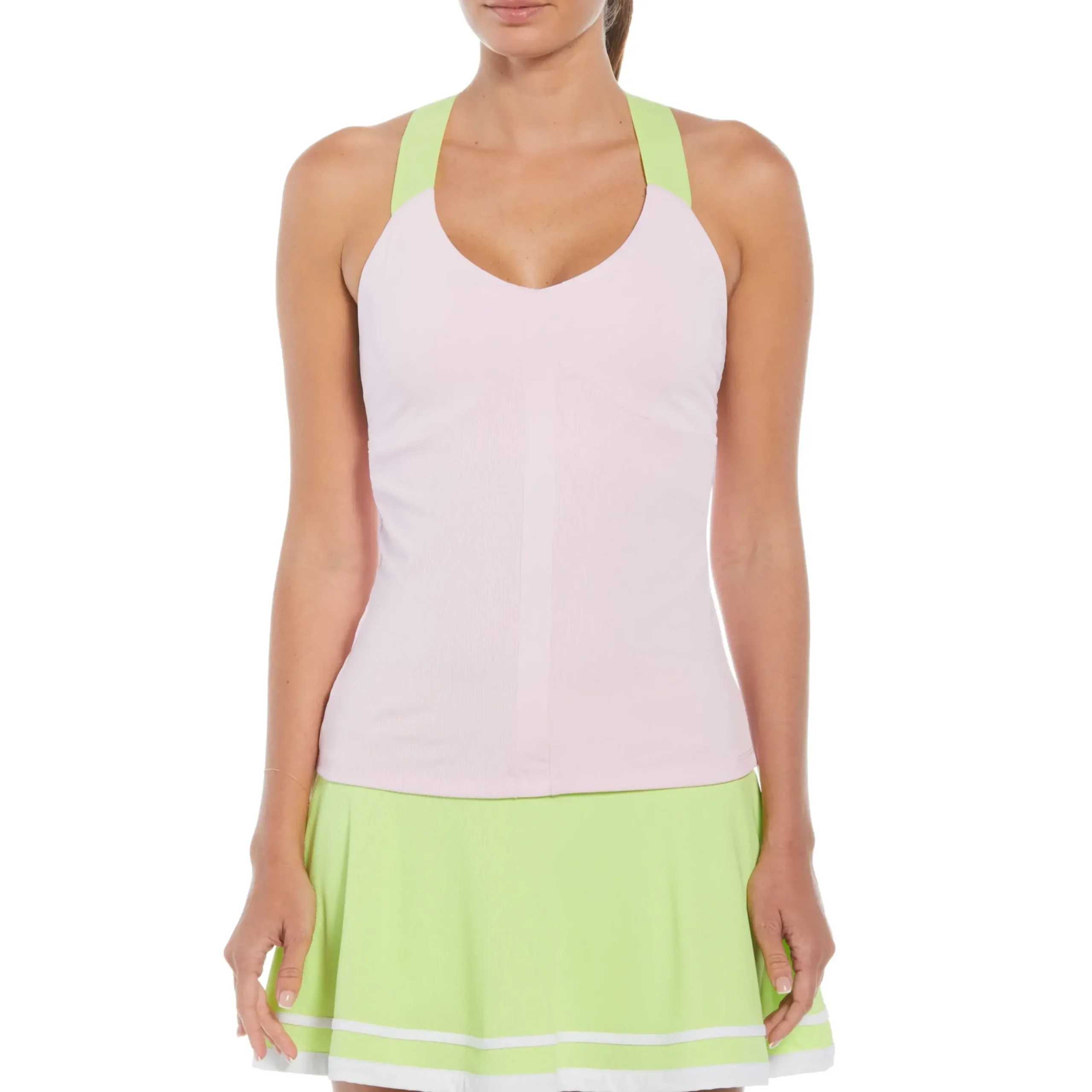 Women's Ribbed Criss Cross Tennis Tank Top