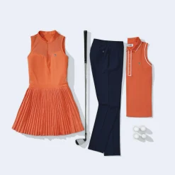 Women's Sleeveless Color Block Golf Dress