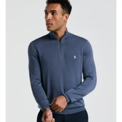 1/4 Zip Cotton Jersey Sweater