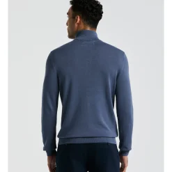 1/4 Zip Cotton Jersey Sweater