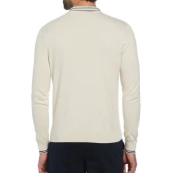 1/4 Zip Cotton Sweater Polo
